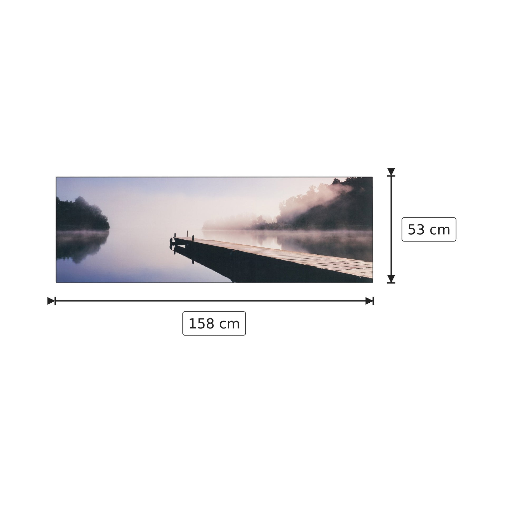 Into Lake - JETTY - cm 158x53 - Pannello in MDF