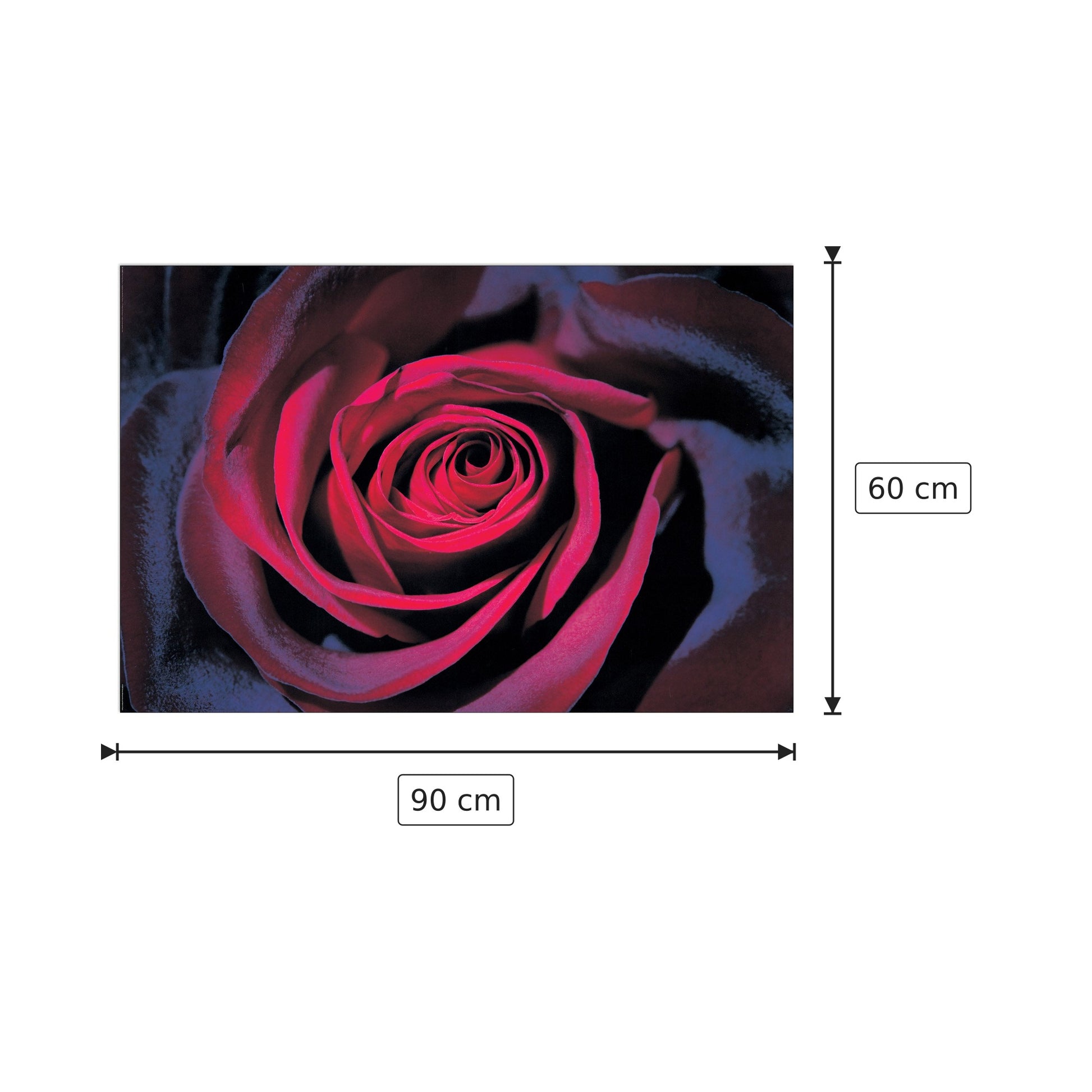 Purple Rose - DARK - cm 90x60 - Pannello in MDF