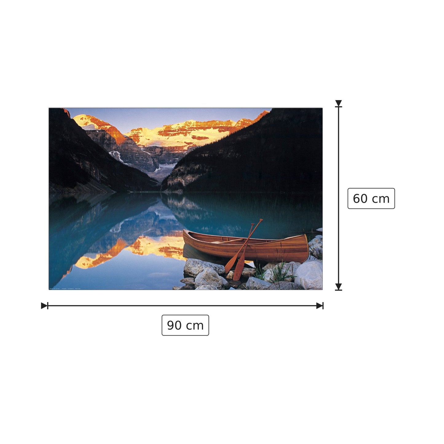 Canoe On Lake Louise - ANONYMOUS - cm 90x60 - Pannello in MDF