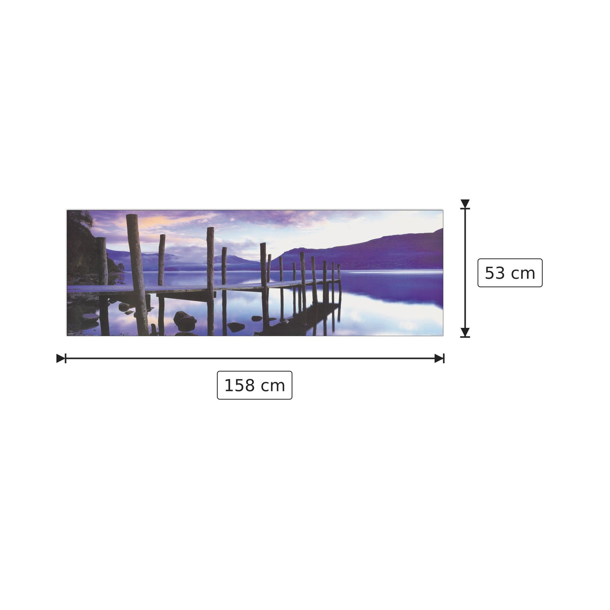 Water - DERWENT - cm 158x53 - Pannello in MDF