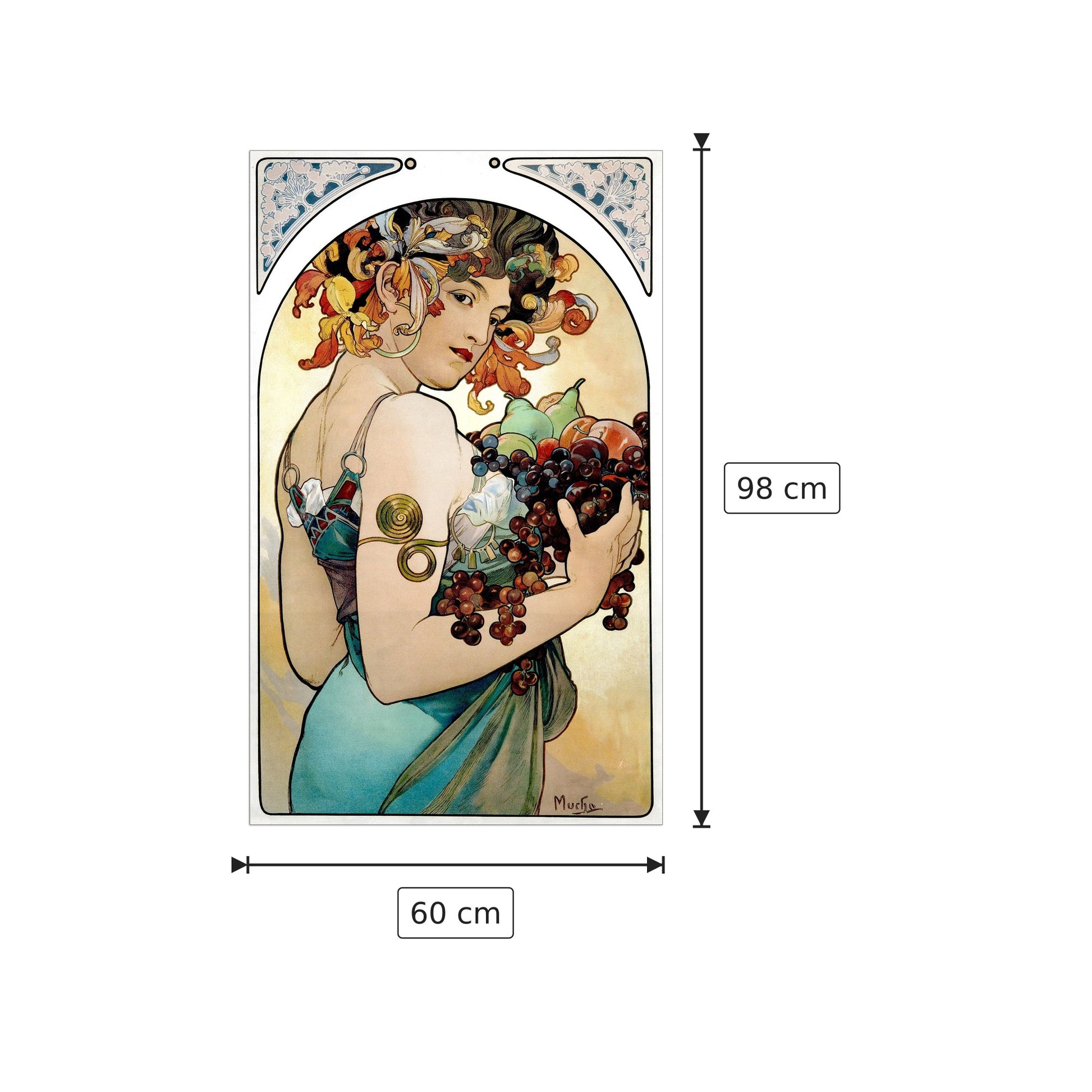 Fruit - MUCHA - cm 60x98 - Pannello in MDF