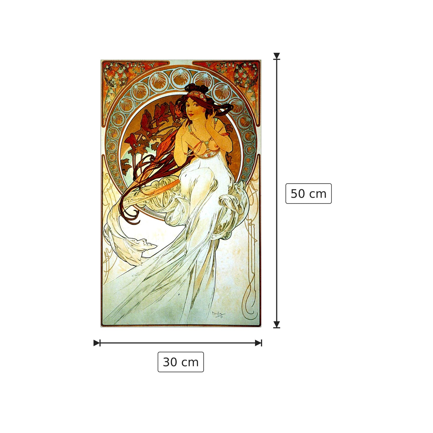 Music - MUCHA - cm 30x50 - Pannello in MDF