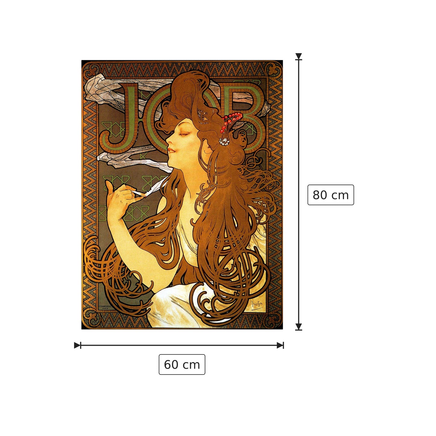 Job - MUCHA - cm 60x80 - Pannello in MDF