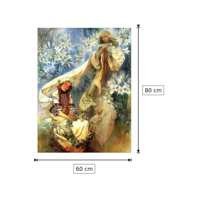 Madonna Of The Lilies - MUCHA - cm 60x80 - Pannello in MDF