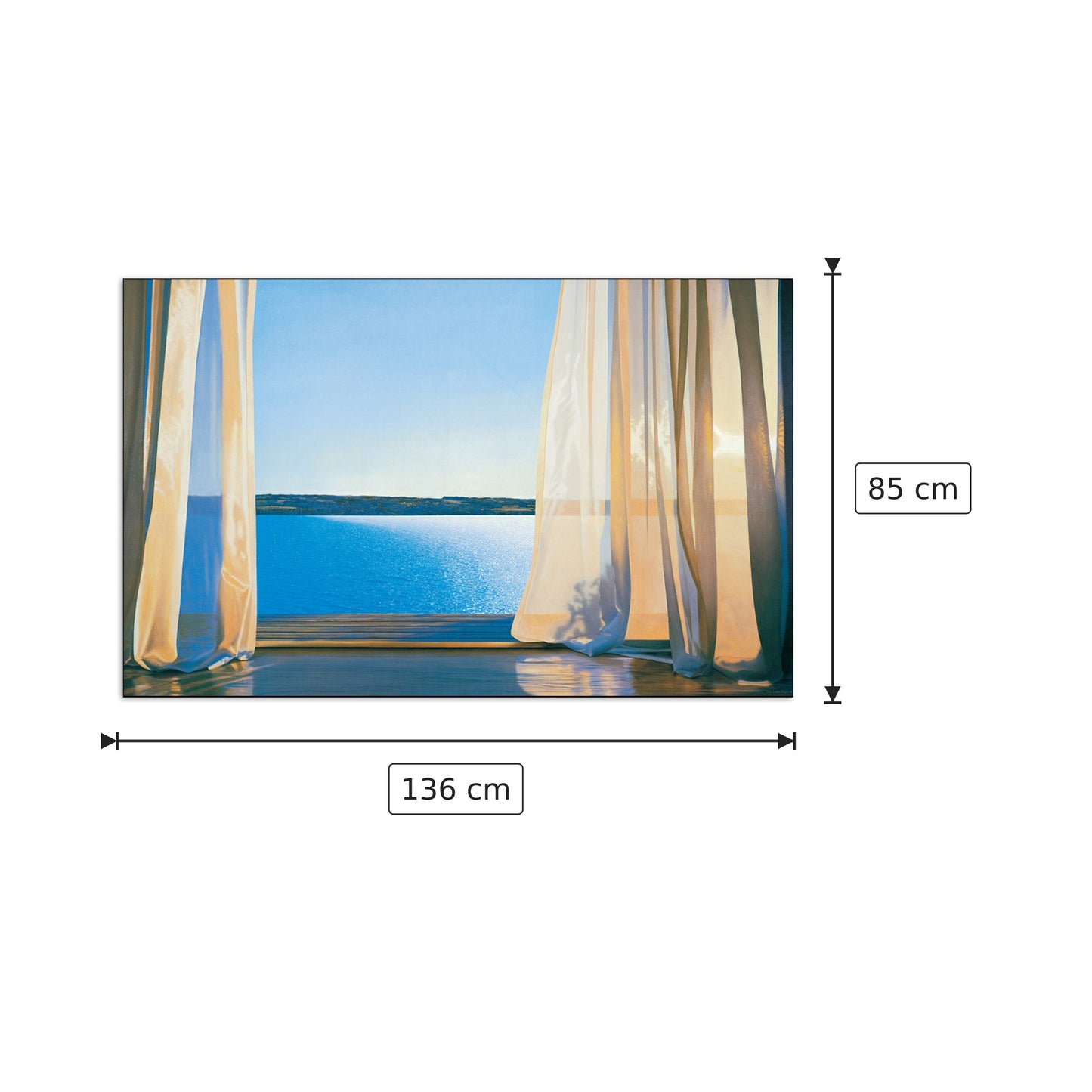 Lomng Golden Day - BROWN - cm 136x85 - Pannello in MDF