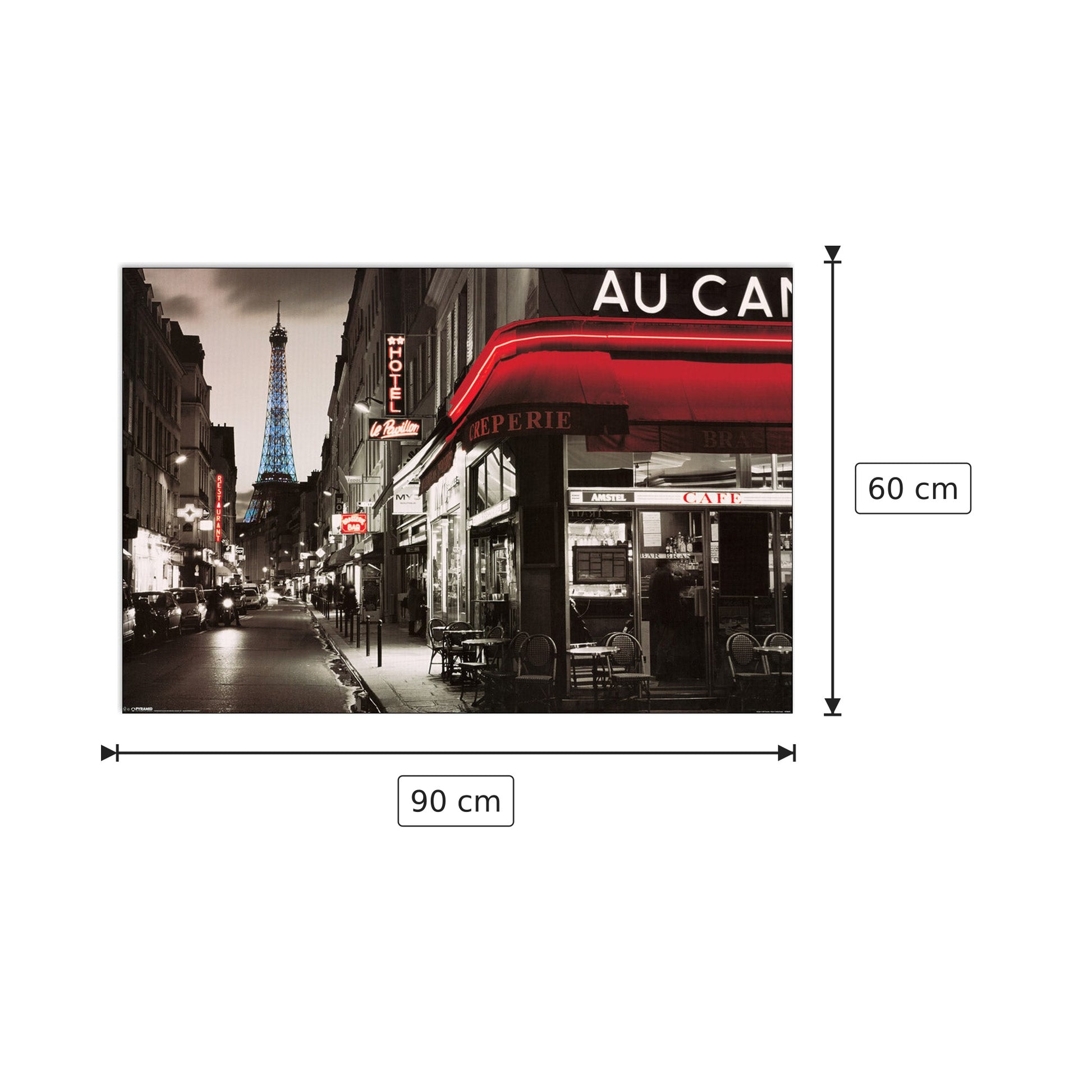 Paris, Creperie - NULL - cm 90x60 - Pannello in MDF