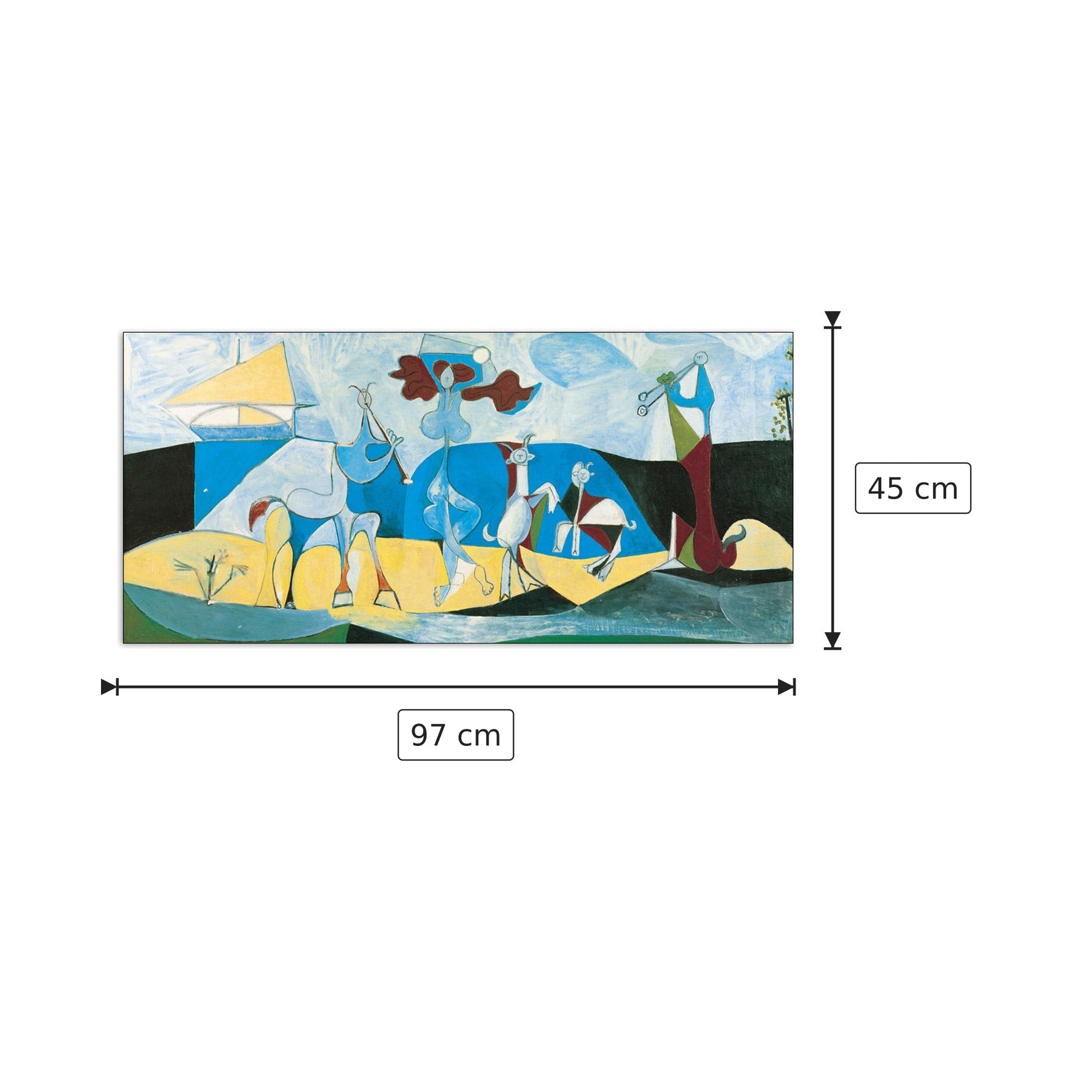 La Joie De Vivre Au Antopolis - PICASSO - cm 97x45 - Pannello in MDF