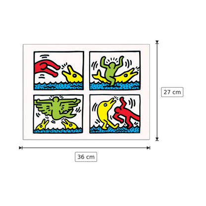 Pop Shop 5 - HARING - cm 36x27 - Pannello in MDF
