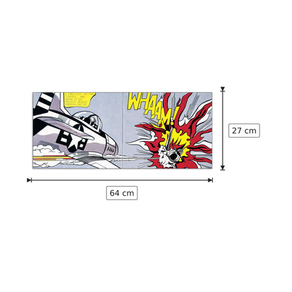 Whaam! - LICHTENSTEIN - cm 64x27 - Pannello in MDF