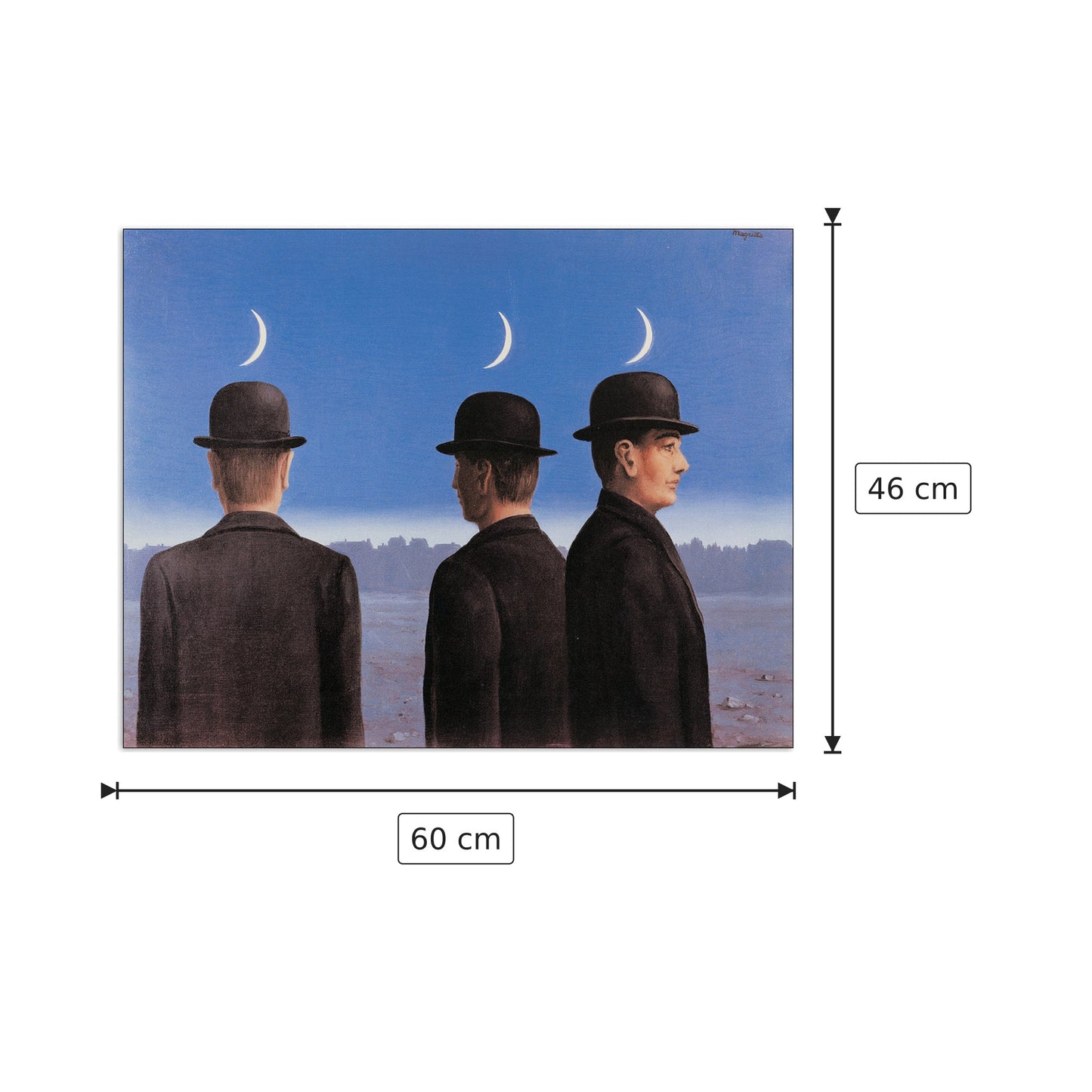 Le Chef d'Oeuvre Ou Les Mysteres de l'Horizon - MAGRITTE - cm 60x46 - Pannello in MDF