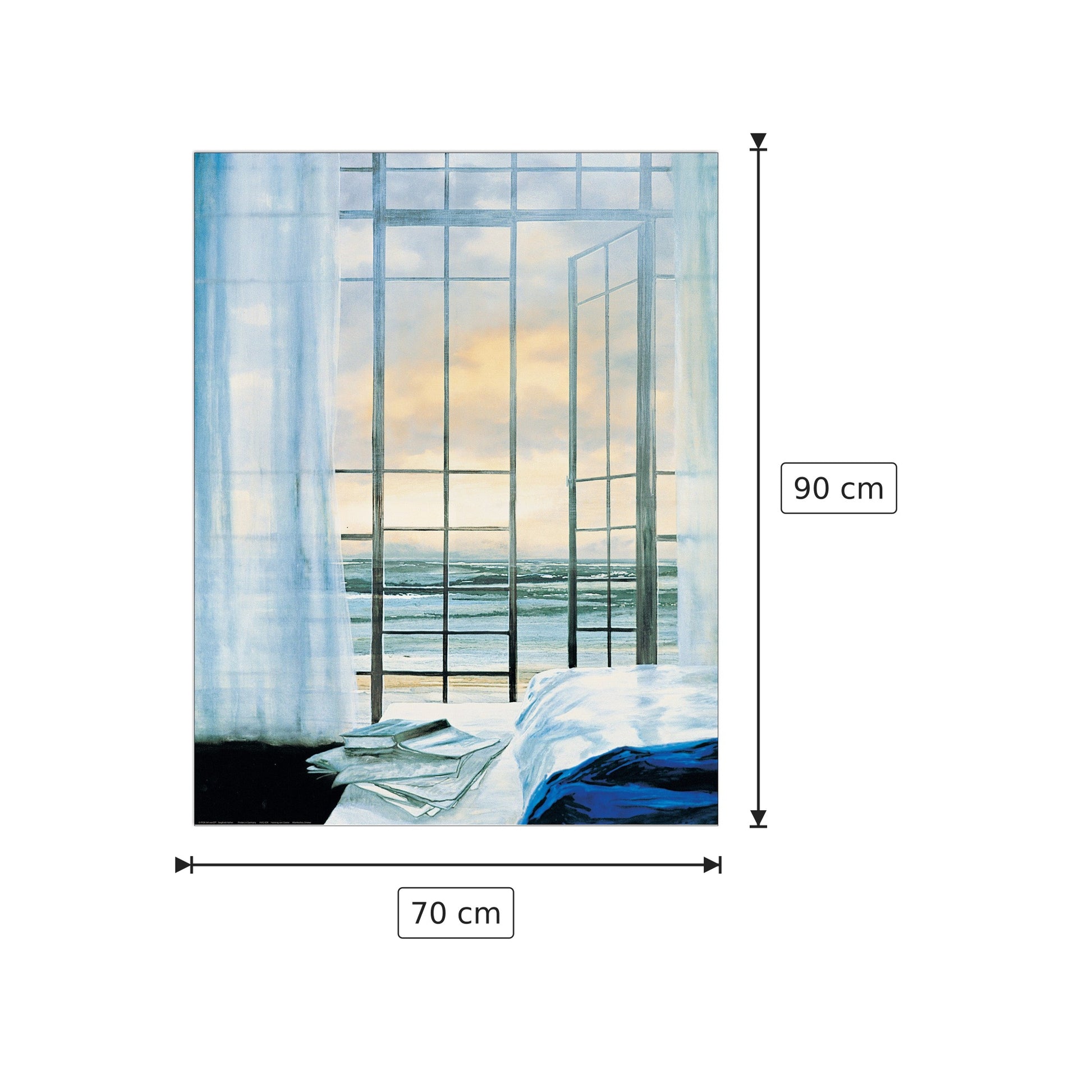 Attantisches zimmer - Henning Von Gierke - cm 70x90 - Pannello in MDF