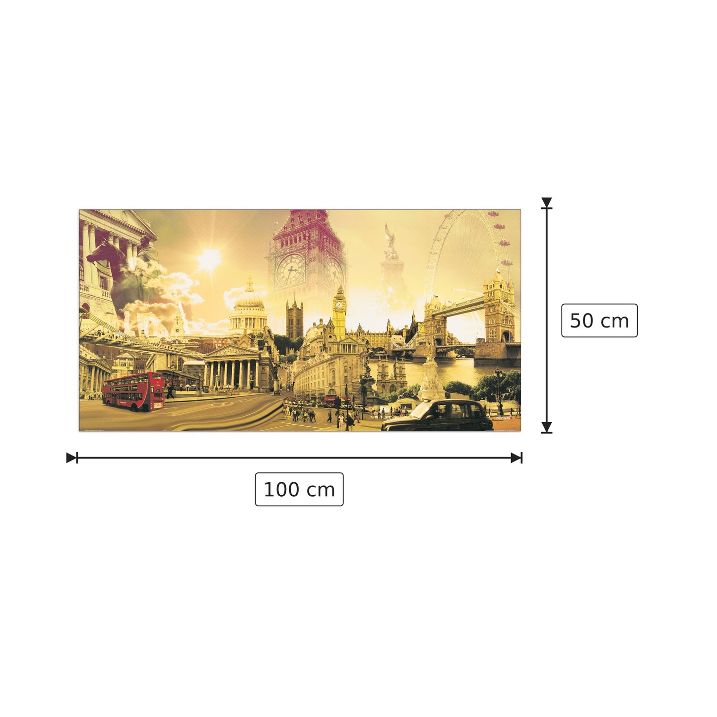 London highlights - Nyss - cm 100x50 - Pannello in MDF