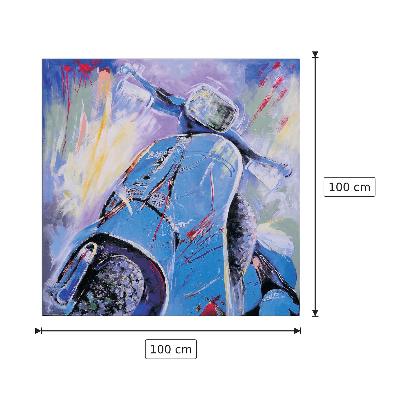 Vespa III - Colle - cm 100x100 - Pannello in MDF