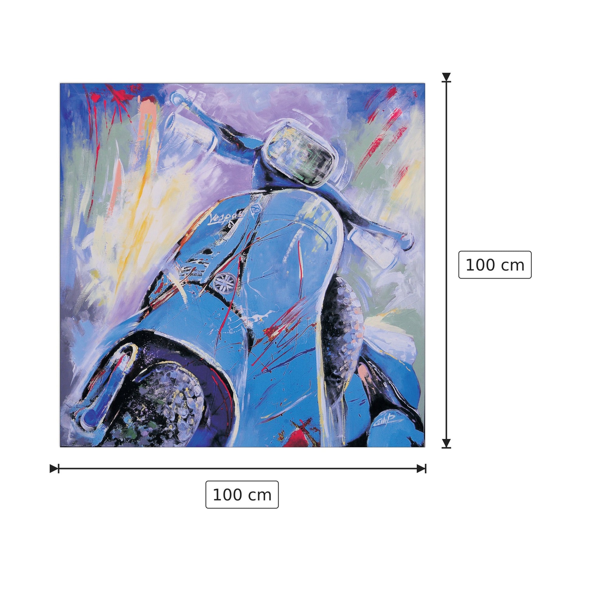 Vespa III - Colle - cm 100x100 - Pannello in MDF