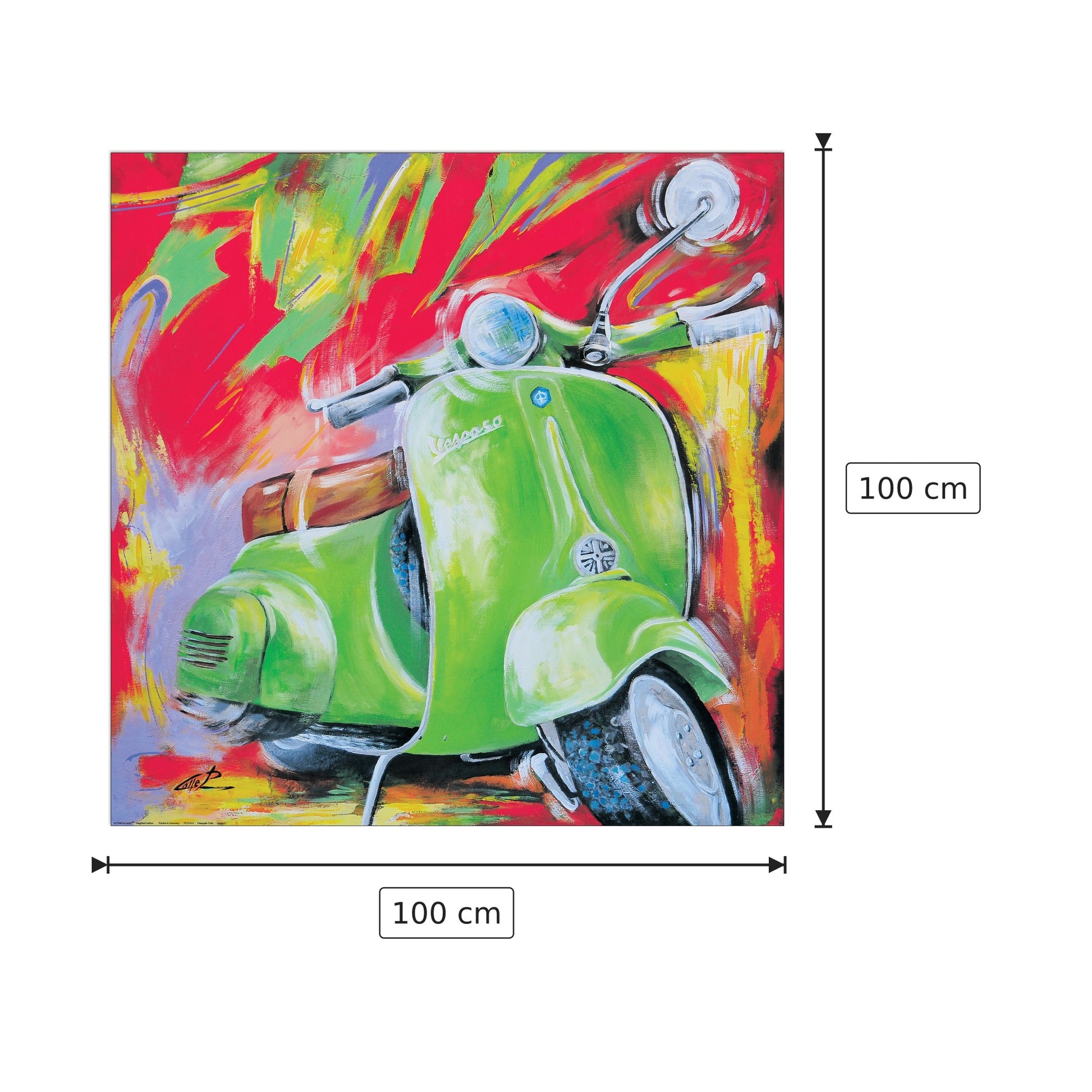 Vespa II - Colle - cm 100x100 - Pannello in MDF