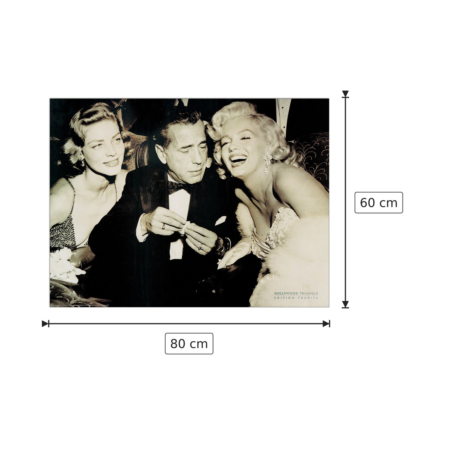 Hollywood triangle - Liby - cm 80x60 - Pannello in MDF