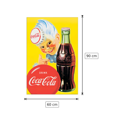 Coca Cola Gloss Black Framed Coke Sprite - cm 60x90 - Pannello in MDF