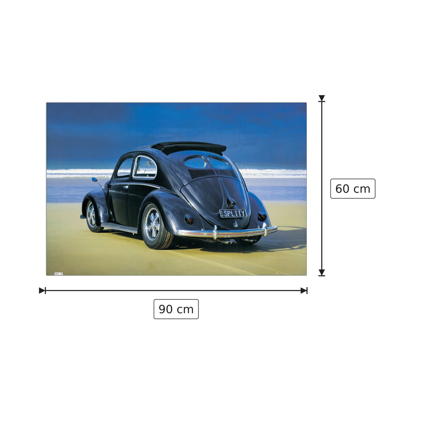 Splitty VW Californian - cm 90x60 - Pannello in MDF