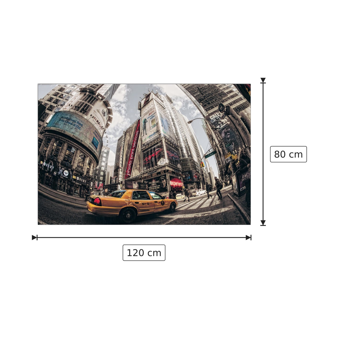 Time square sequel - Feldmann - cm 120x80 - Pannello in MDF