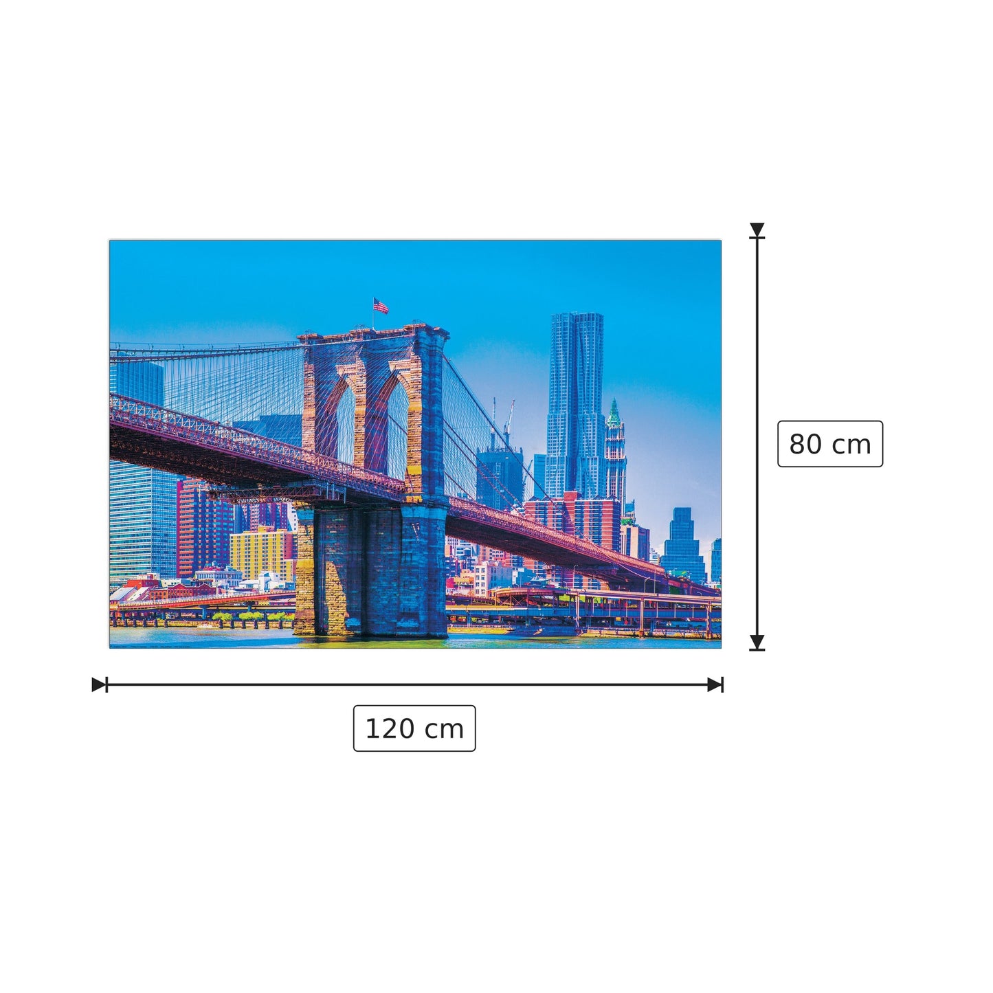 New York in colours 1 - Seifinger - cm 120x80 - Pannello in MDF