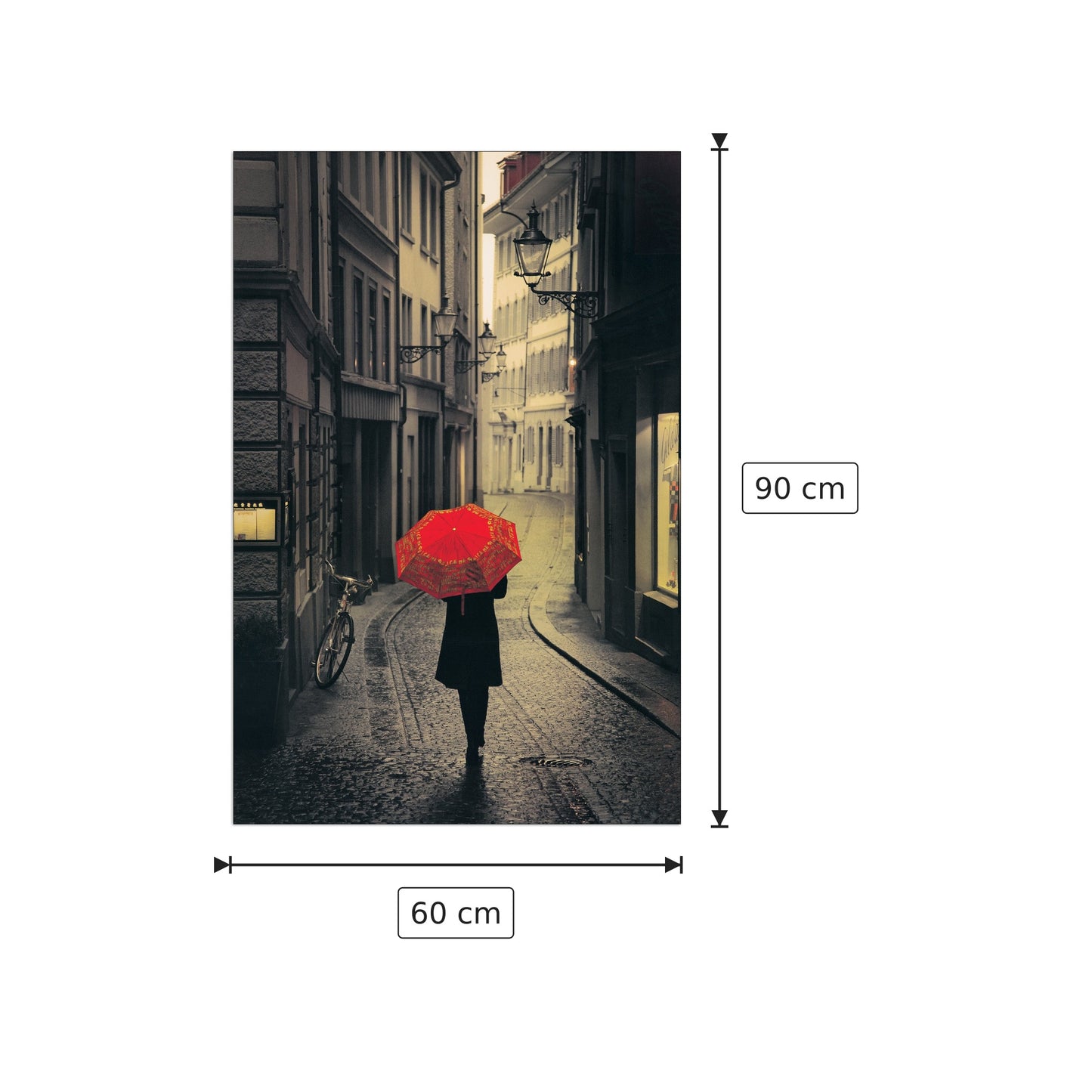 Red rain - Corso - cm 60x90 - Pannello in MDF