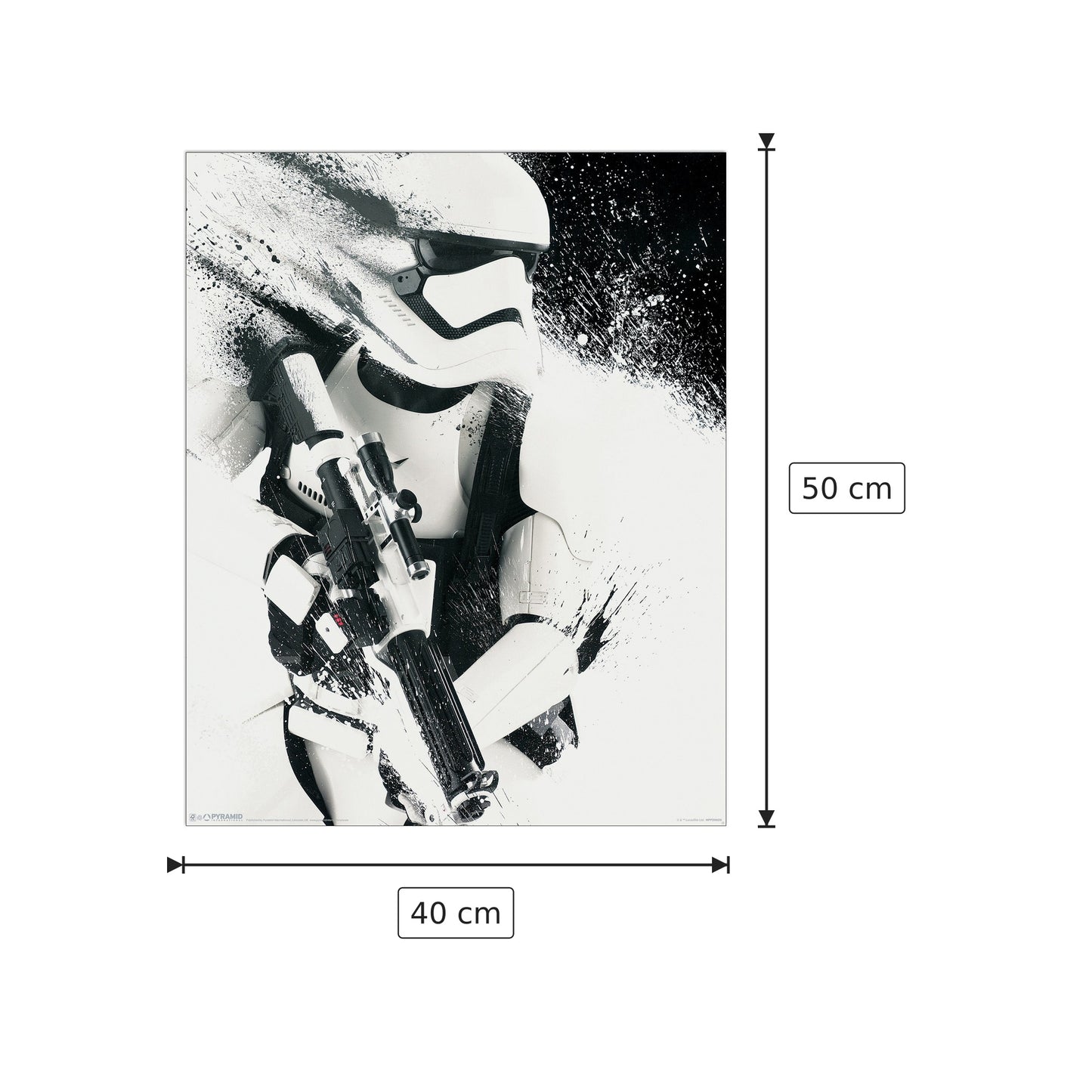 Star wars Episode VII Stormtrooper paint - cm 40x50 - Pannello in MDF