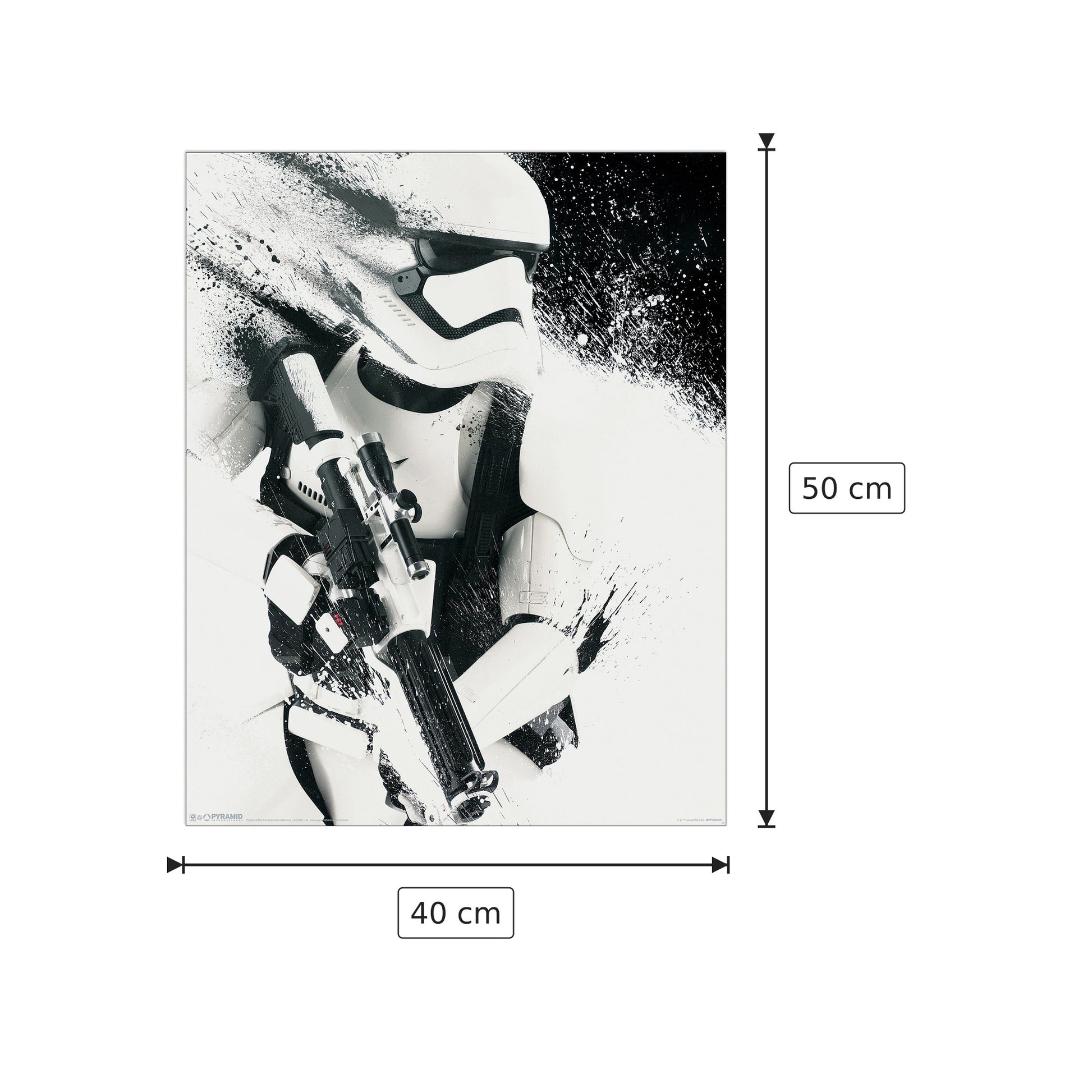 Star wars Episode VII Stormtrooper paint - cm 40x50 - Pannello in MDF