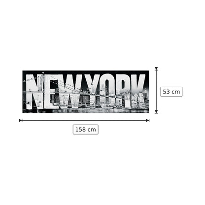 New York typeface - cm 158x53 - Pannello in MDF
