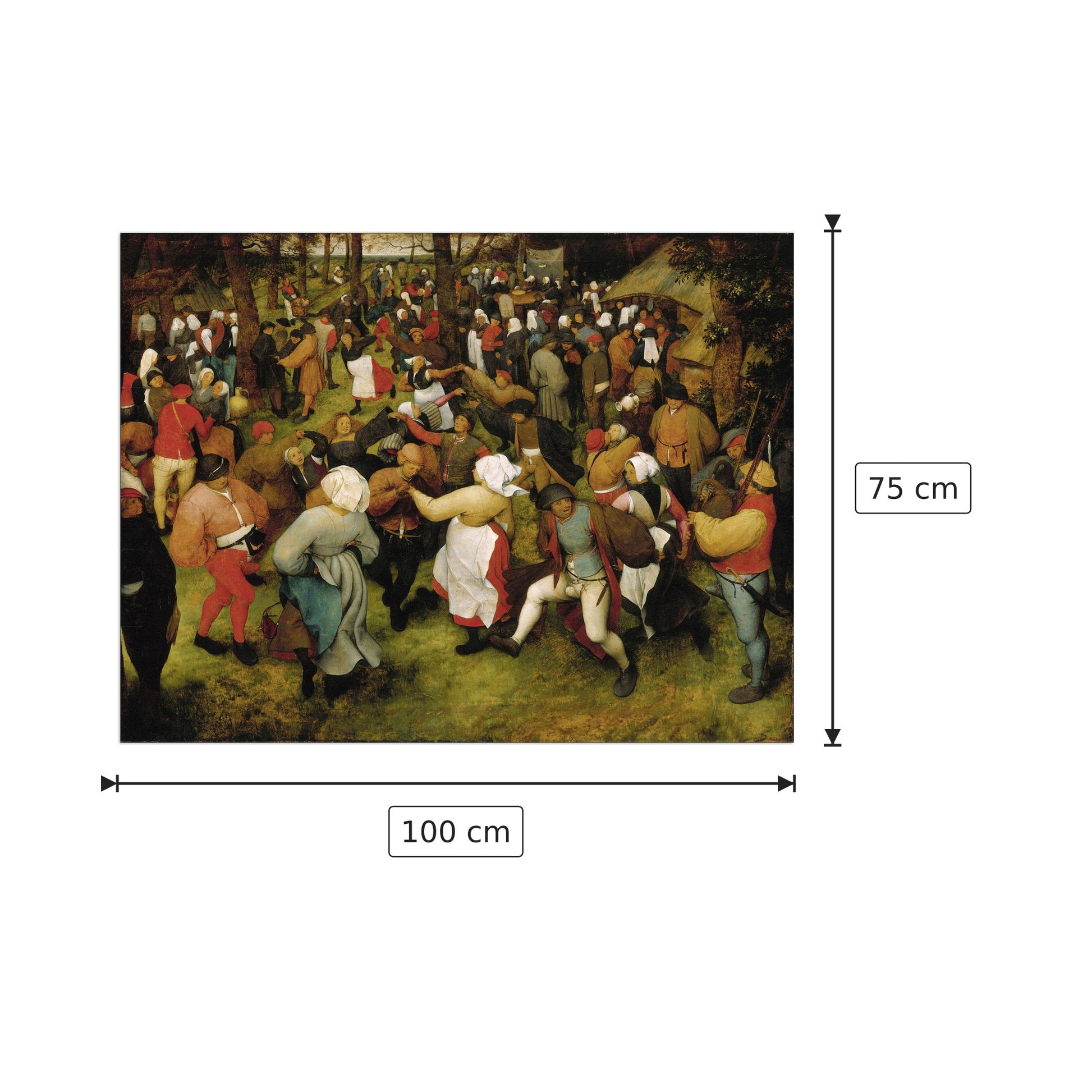 Wedding dance in the open air - Brueghel - cm 100x75 - Pannello in MDF