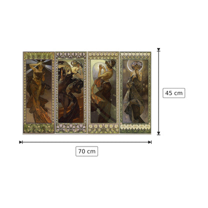 The moon and stars - Mucha - cm 70x45 - Pannello in MDF