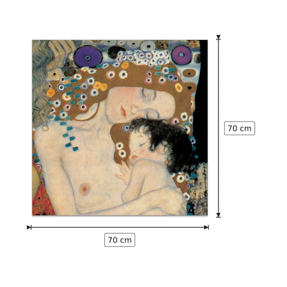 Le Tre Età Della Donna Detail - KLIMT - cm 70x70 - Pannello in MDF