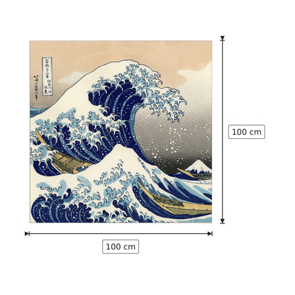 A big wave off Kanagawa - Hokusai Katsushika - cm 100x100 - Pannello in MDF