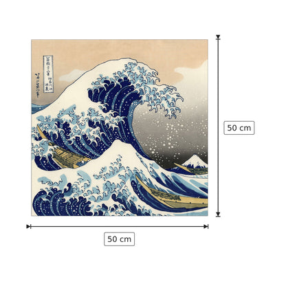 A big wave off Kanagawa - Hokusai Katsushika - cm 50x50 - Pannello in MDF
