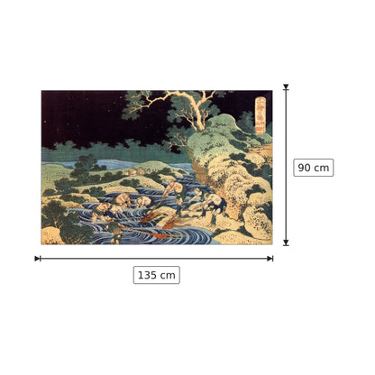 Fishing with torches - Hokusai Katsushika - cm 135x90 - Pannello in MDF