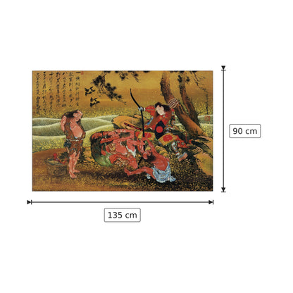 Tametomo and the demons - Hokusai Katsushika - cm 135x90 - Pannello in MDF