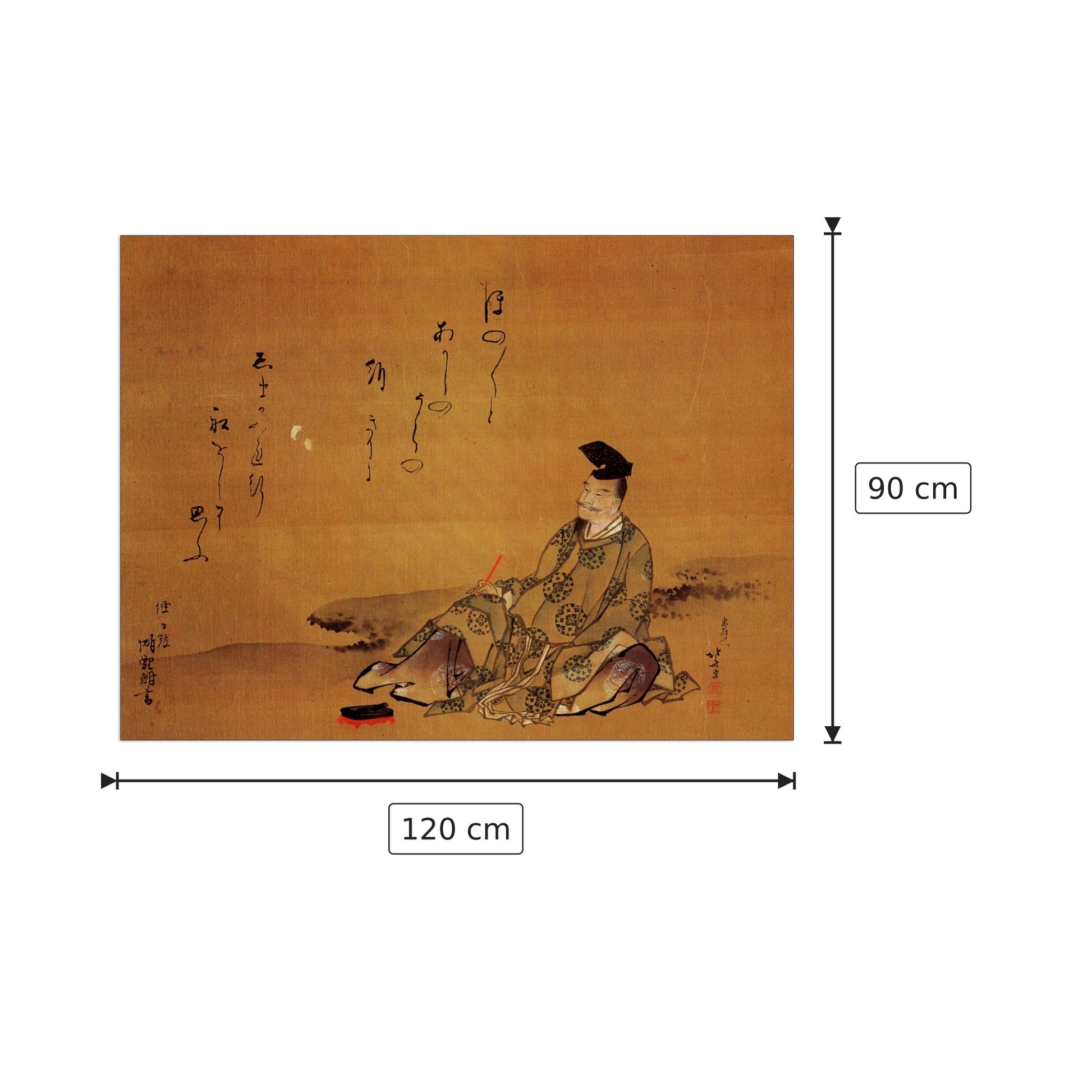 The poet - Hokusai Katsushika - cm 120x90 - Pannello in MDF