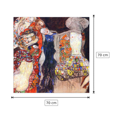 adorn the bride with veil and wreath - Klimt Gustav - cm 70x70 - Pannello in MDF