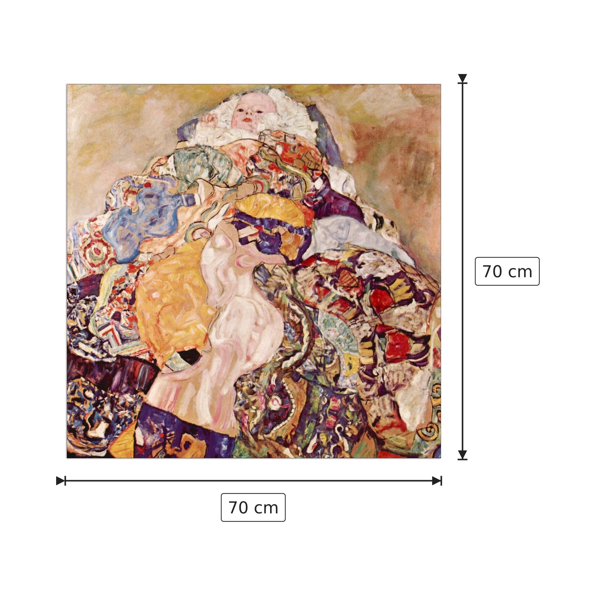 Baby - Klimt Gustav - cm 70x70 - Pannello in MDF