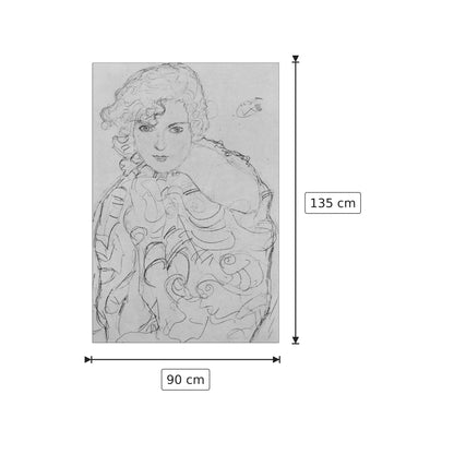 Bust of a woman - Klimt Gustav - cm 90x135 - Pannello in MDF