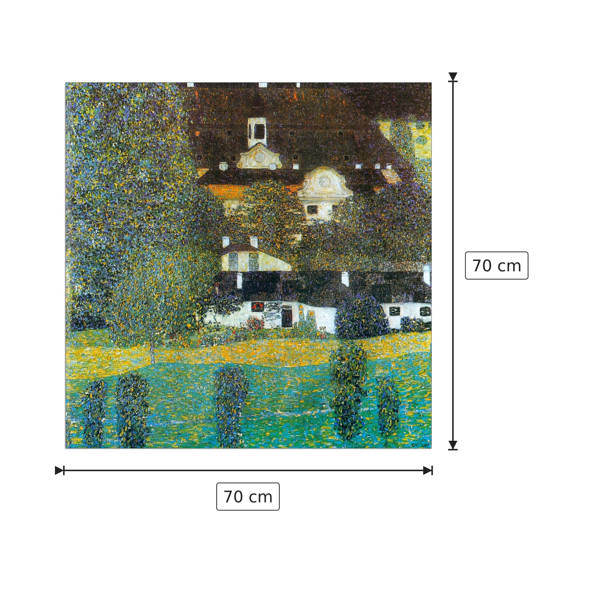 Castle Chamber at Attersee II - Klimt Gustav - cm 70x70 - Pannello in MDF