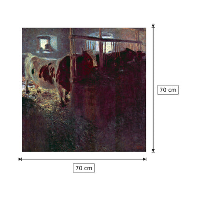 Cows in Stall - Klimt Gustav - cm 70x70 - Pannello in MDF