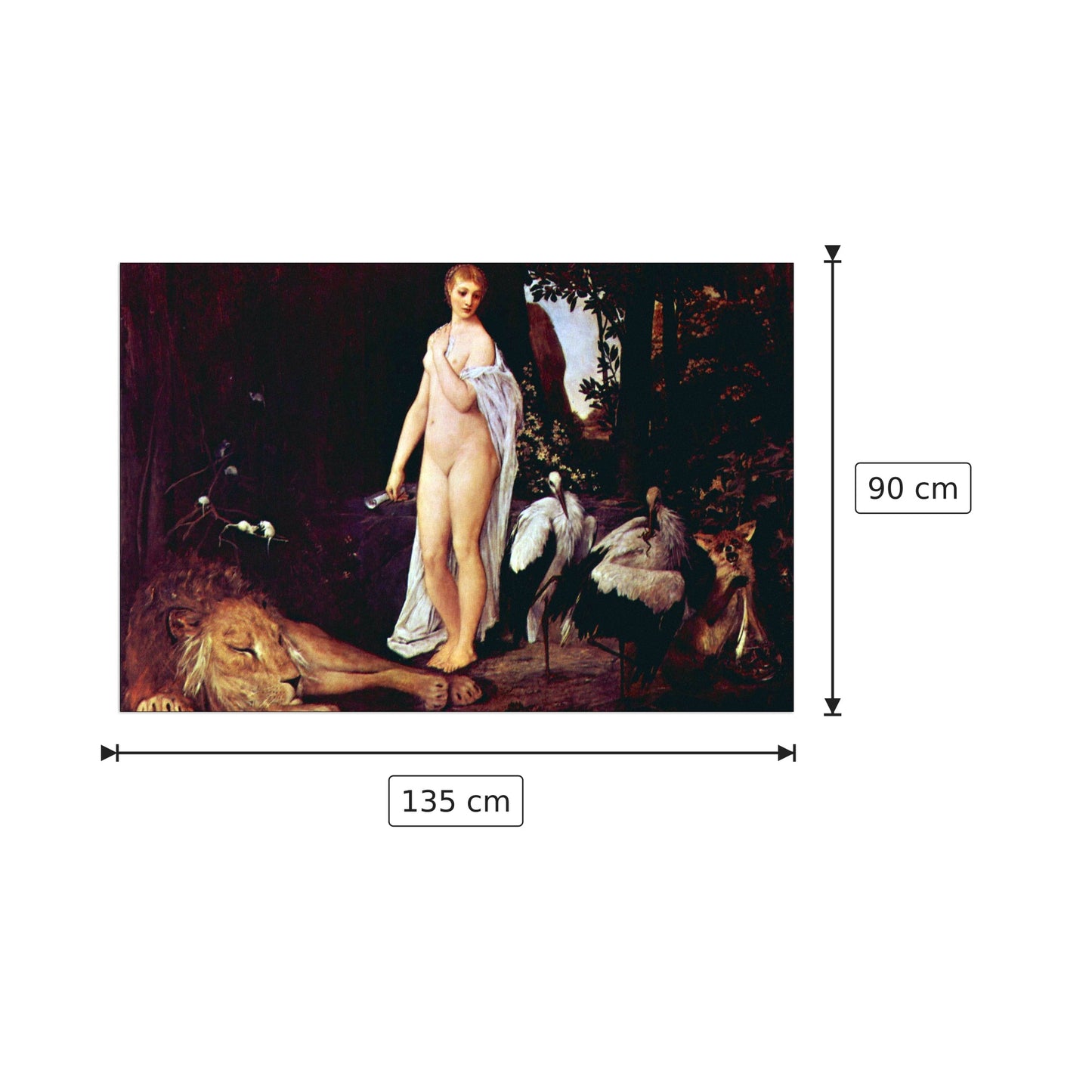 Fable - Klimt Gustav - cm 135x90 - Pannello in MDF