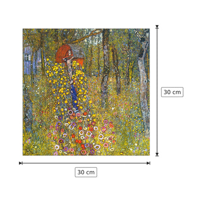Farmers garden with crucifix - Klimt Gustav - cm 30x30 - Pannello in MDF