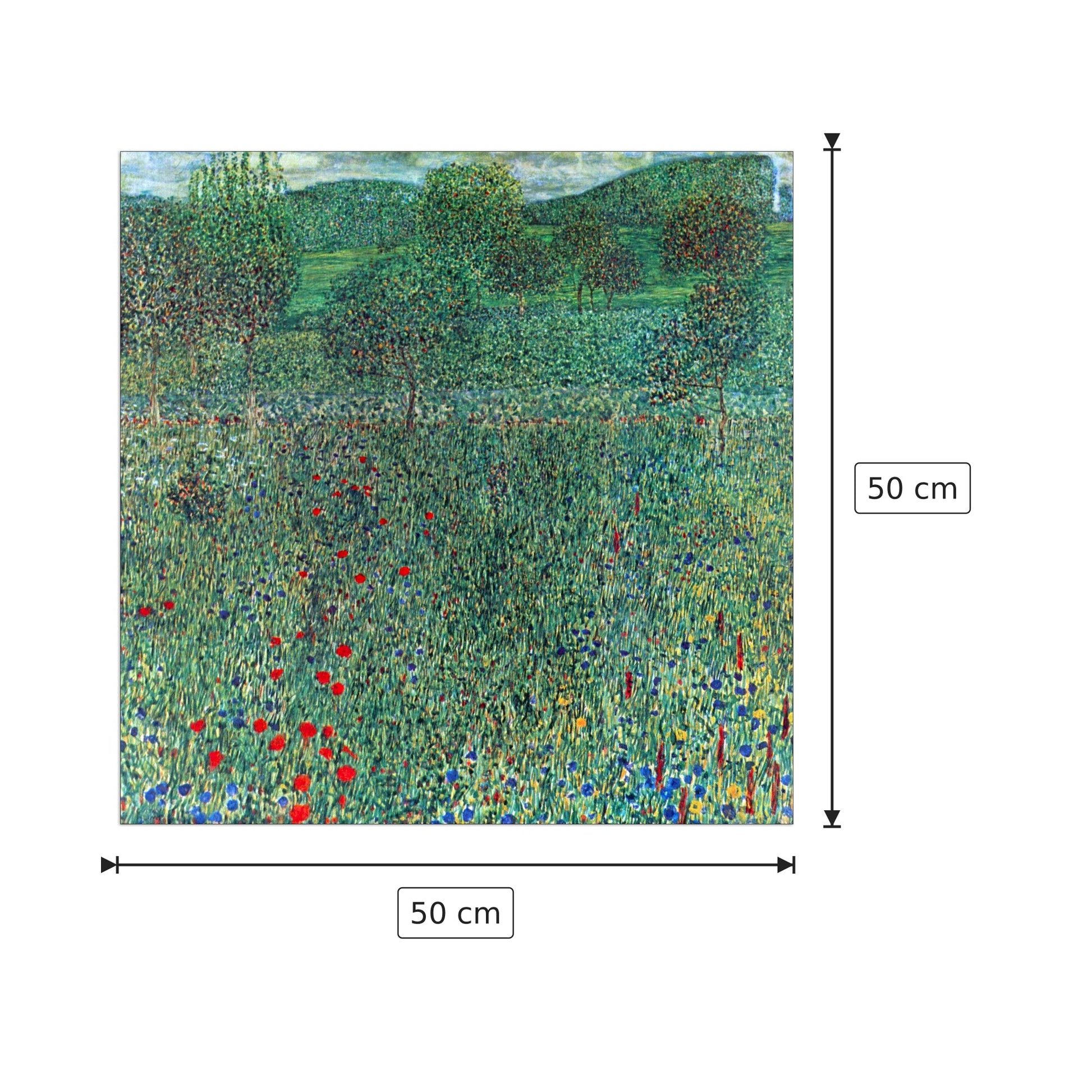 Female act with Animals - Klimt Gustav - cm 50x50 - Pannello in MDF