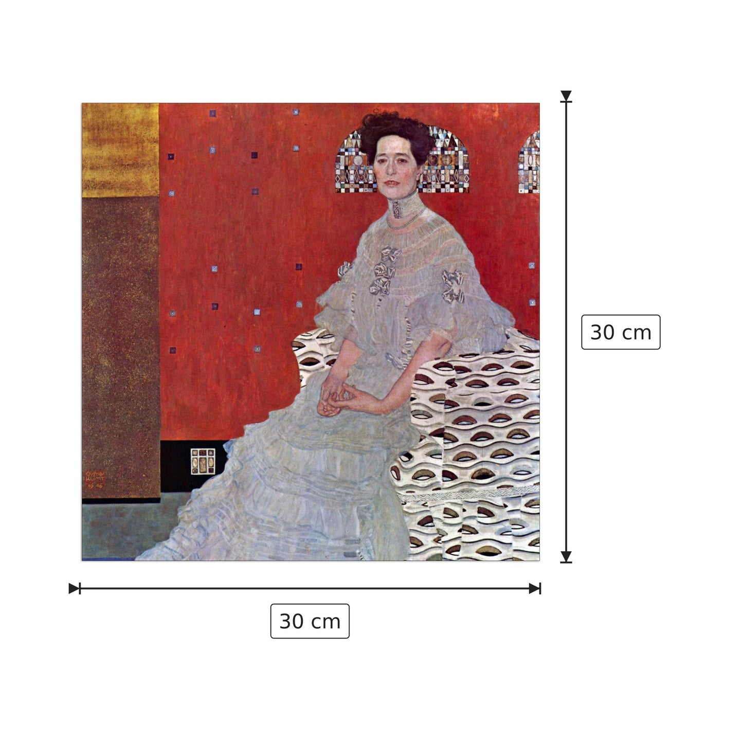 Fritza Reidler - Klimt Gustav - cm 30x30 - Pannello in MDF
