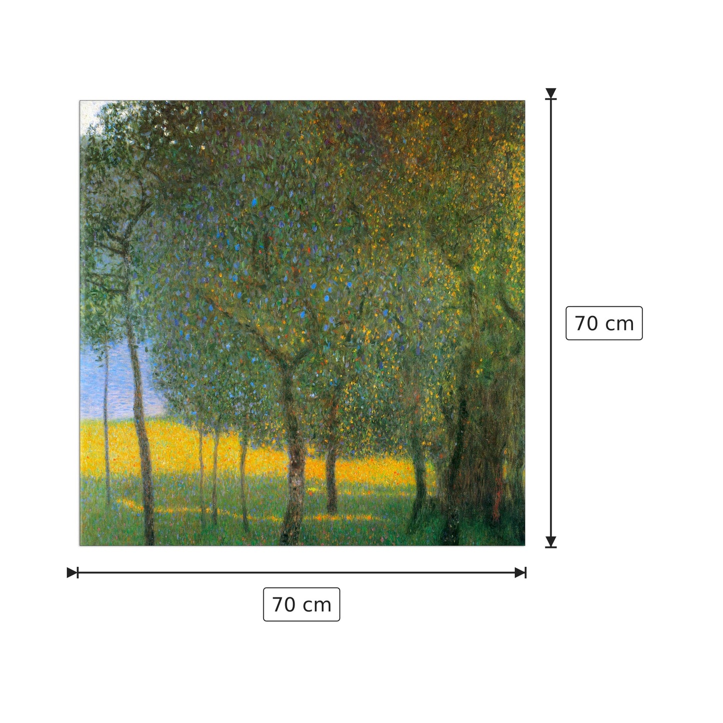 Fruit Trees - Klimt Gustav - cm 70x70 - Pannello in MDF