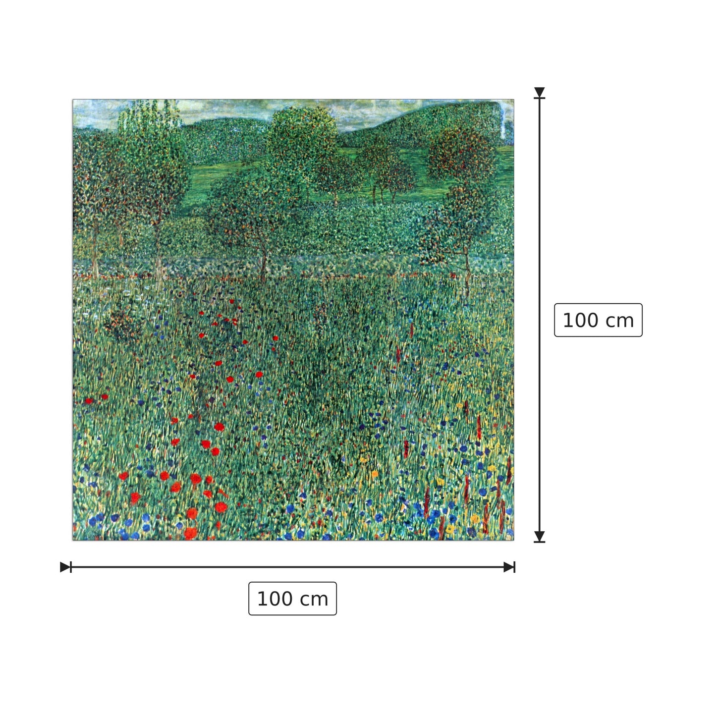 Garden landscape - Klimt Gustav - cm 100x100 - Pannello in MDF