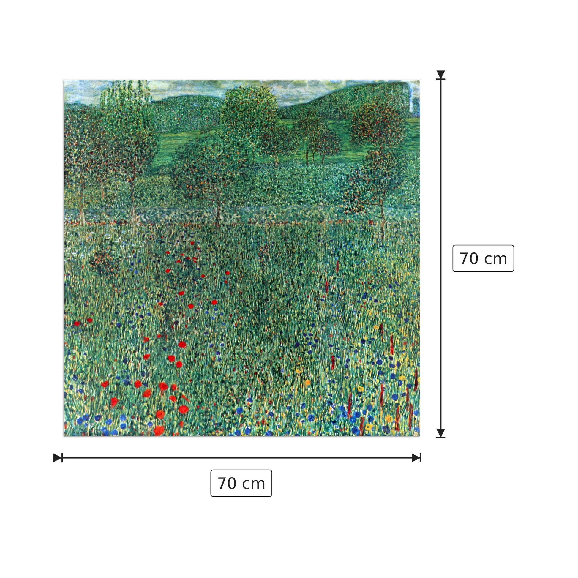 Garden landscape - Klimt Gustav - cm 70x70 - Pannello in MDF