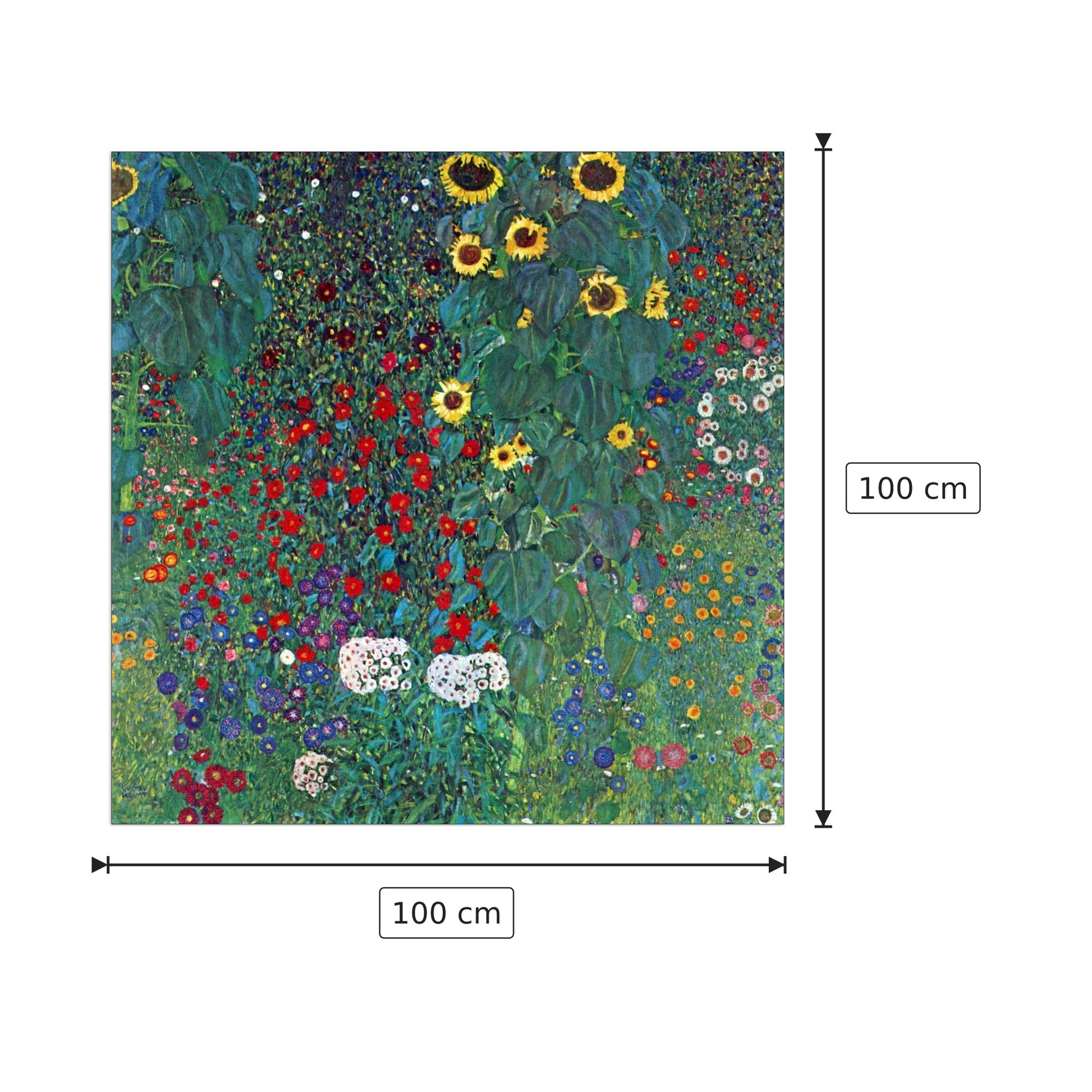 Garden with Crucifix 2 - Klimt Gustav - cm 100x100 - Pannello in MDF