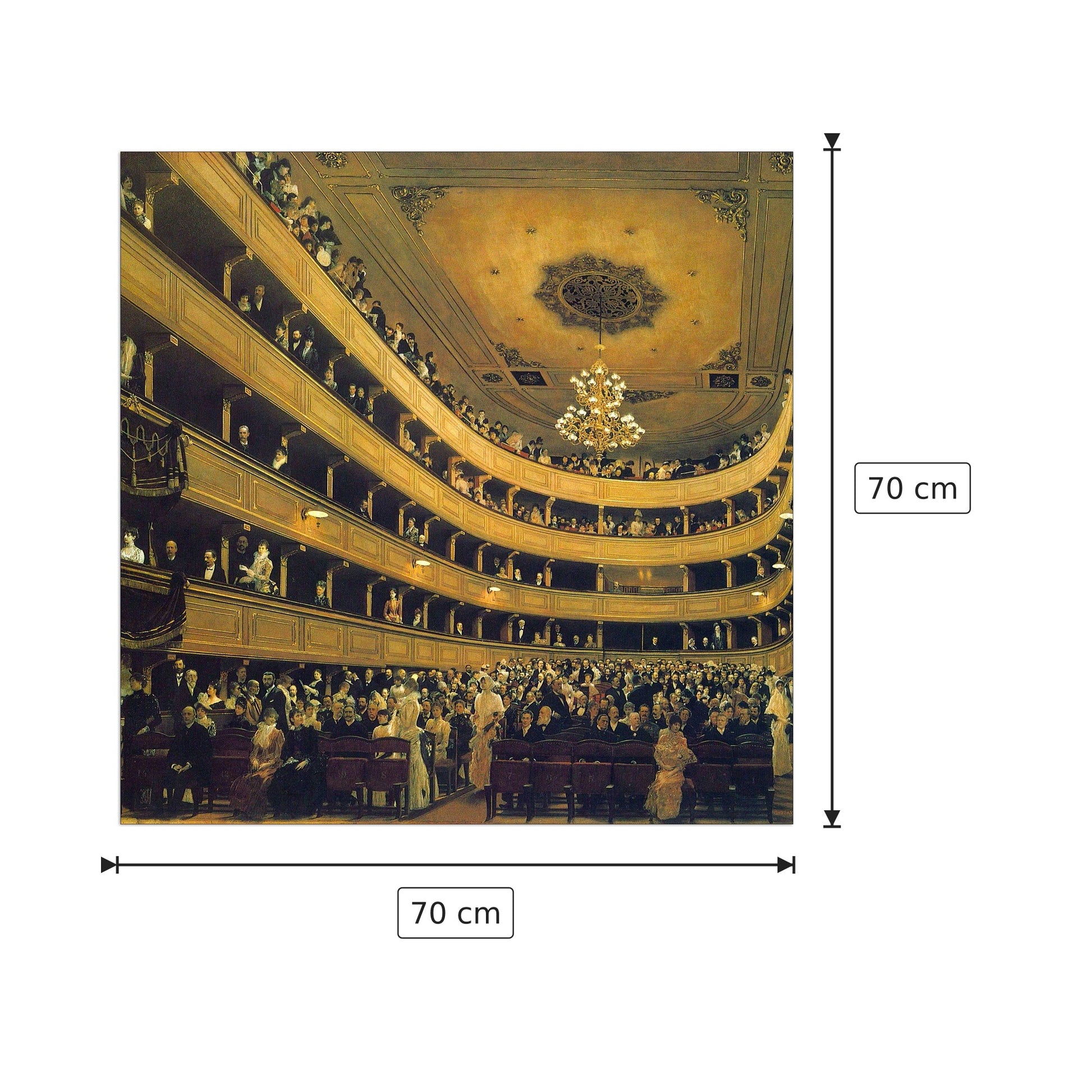 Hall - Klimt Gustav - cm 70x70 - Pannello in MDF